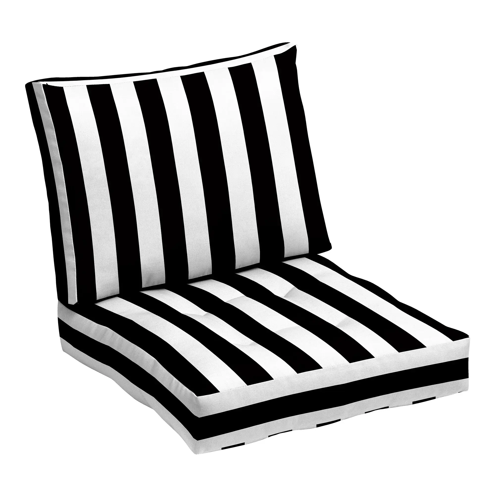 ARDEN Outdoor Plush Modern Tufted Blowfill Deep Seat Set, 24 x 24