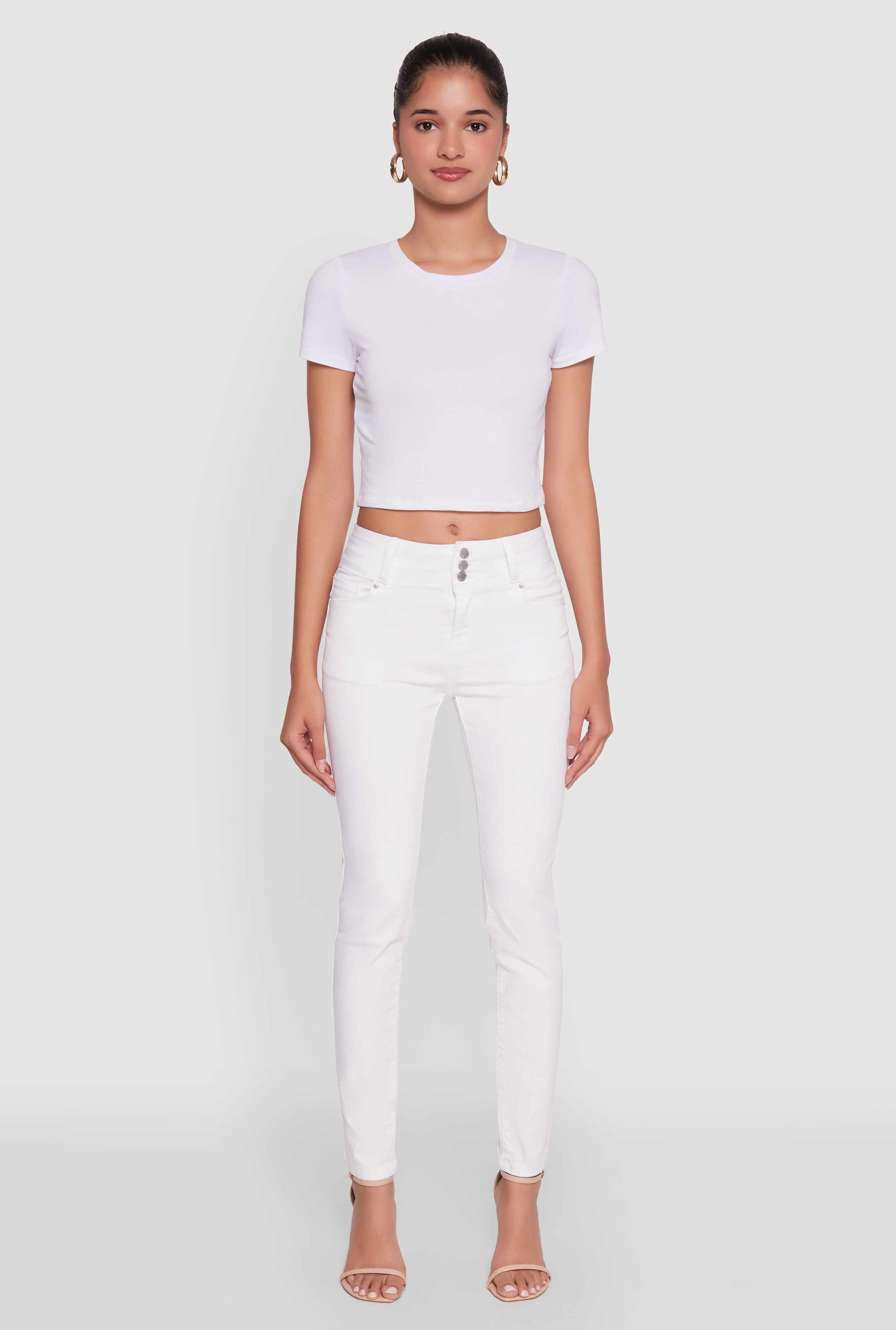 WAX High Waisted Push Up Skinny Jeans