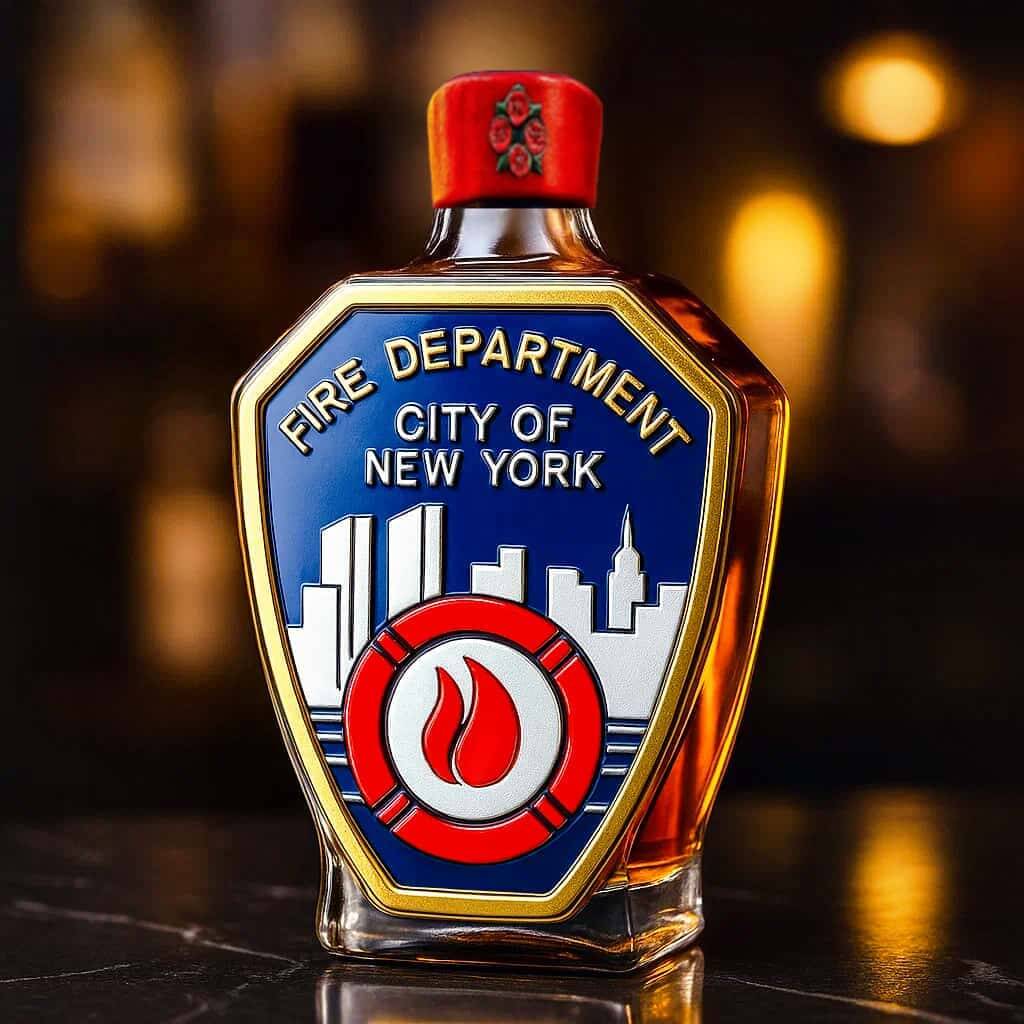 Fire Department of New York 160th Anniversary Whiskey Bottle