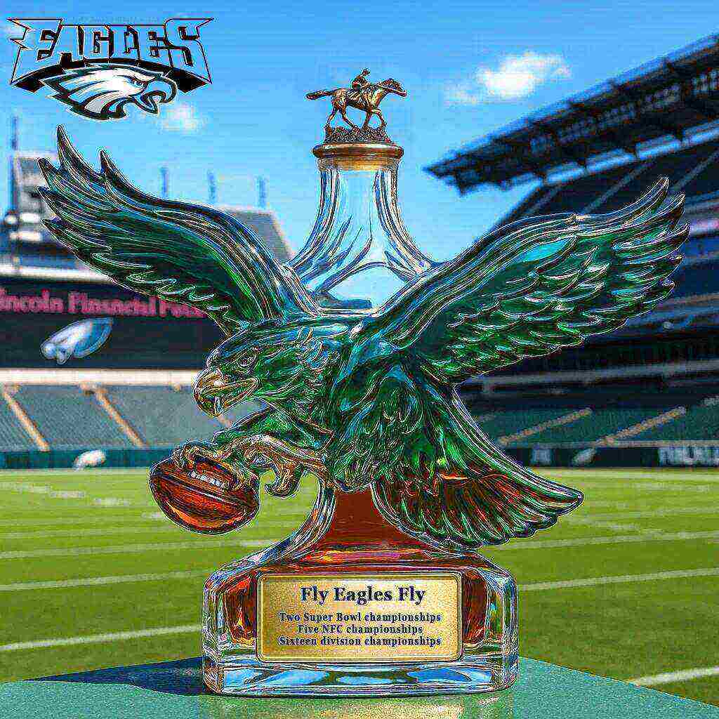Philadelphia Eagles Retro Logo Whiskey Bottle