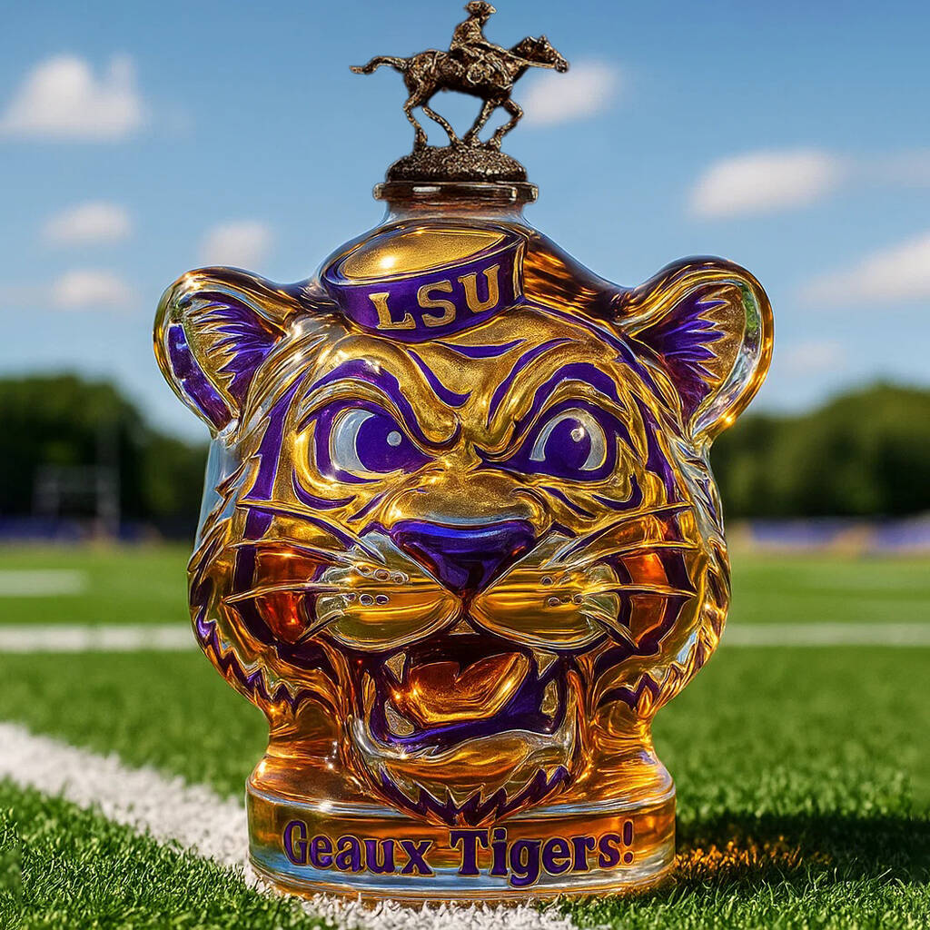 LSU Tigers Whisky Bottle
