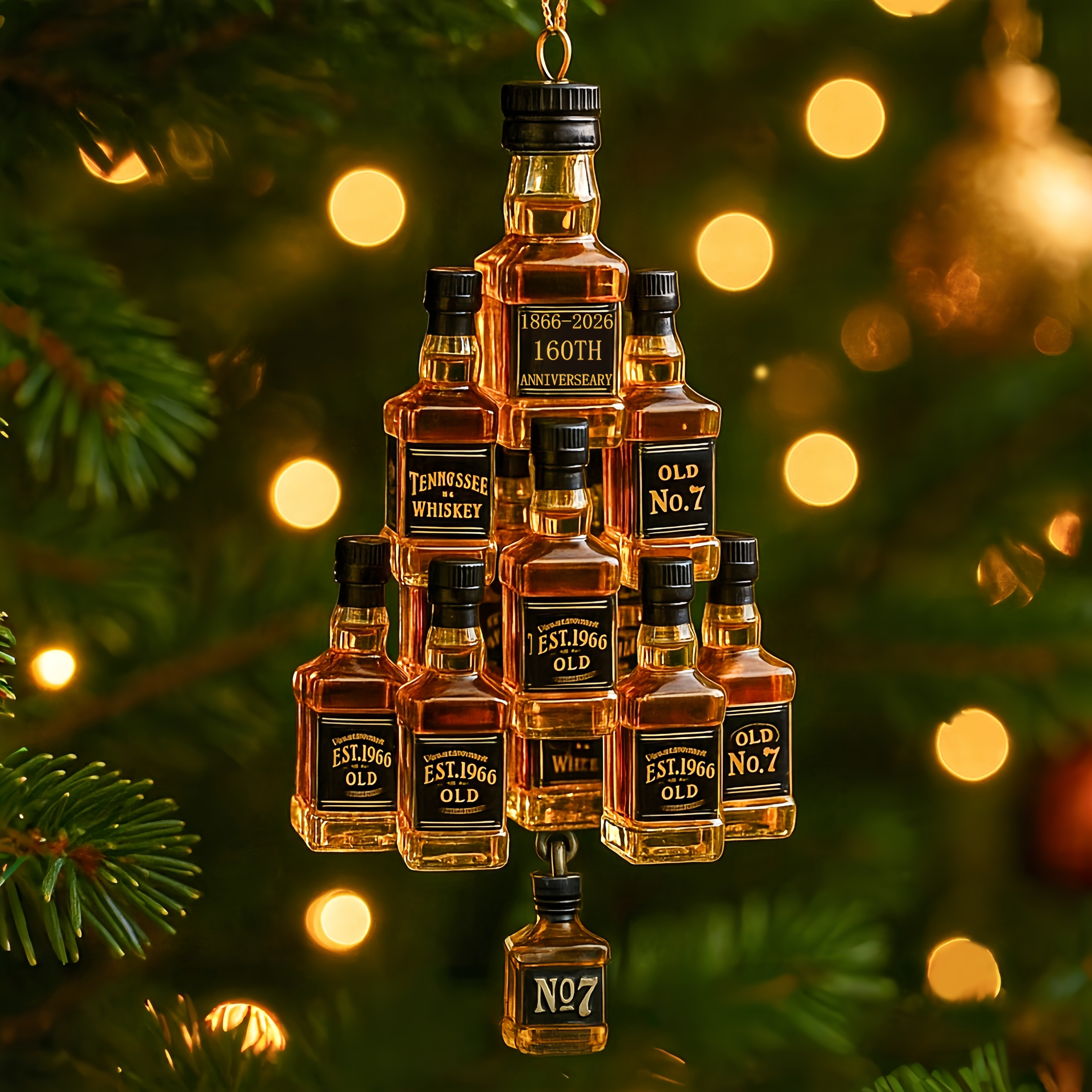 Old Daniel's Old No.7 160th Anniversary Snowflake Ornament