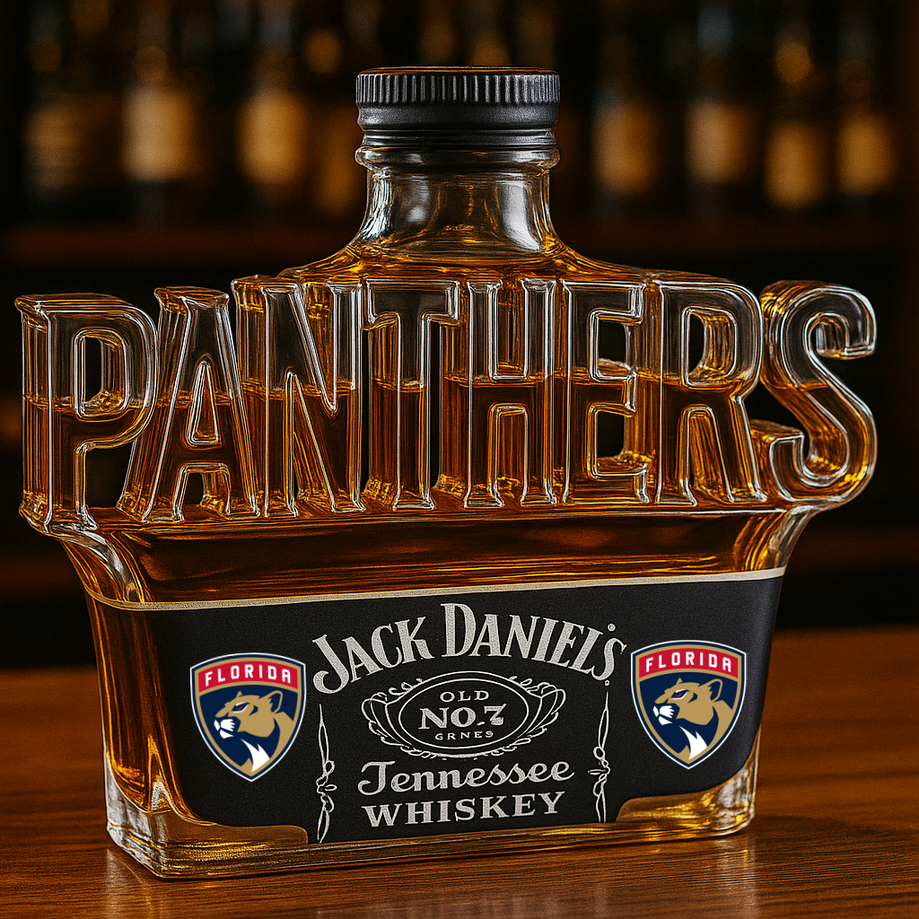 PANTHERS Whiskey Bottle