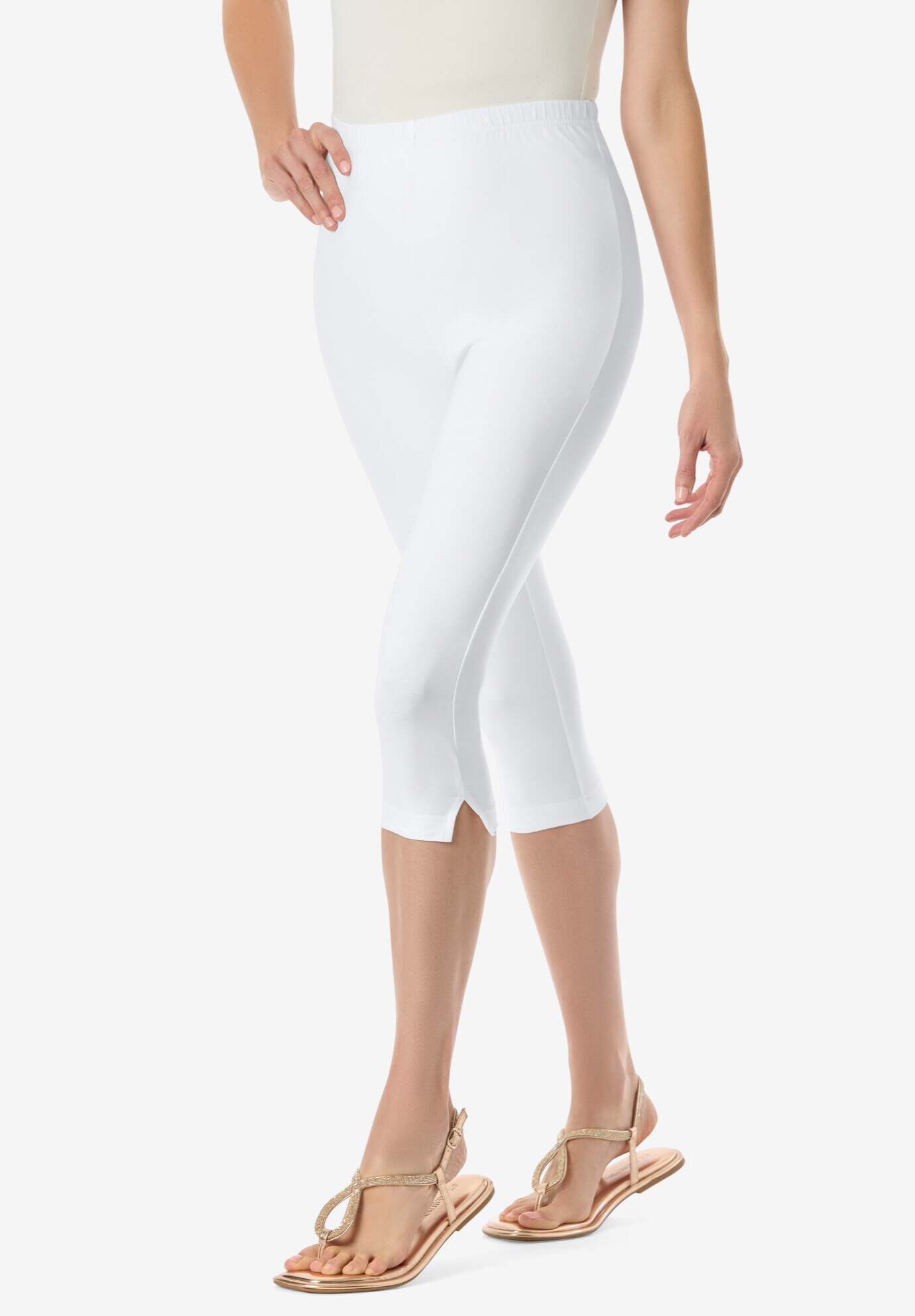 Stretch Cotton Capri Legging