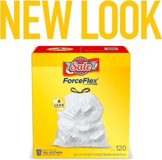 Protection Series Force Flex Drawstring Fresh Clean Odor Shield 13 Gallon 1/110ct
