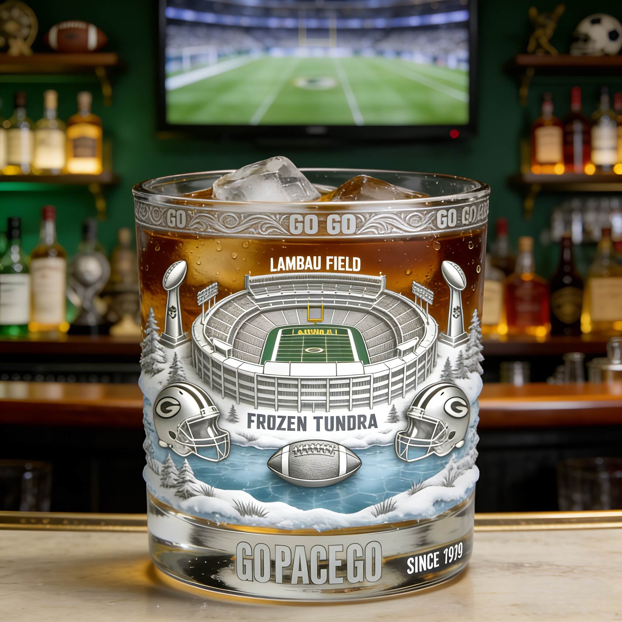 🔥Limited Edition Lambeau Field Whiskey Glass