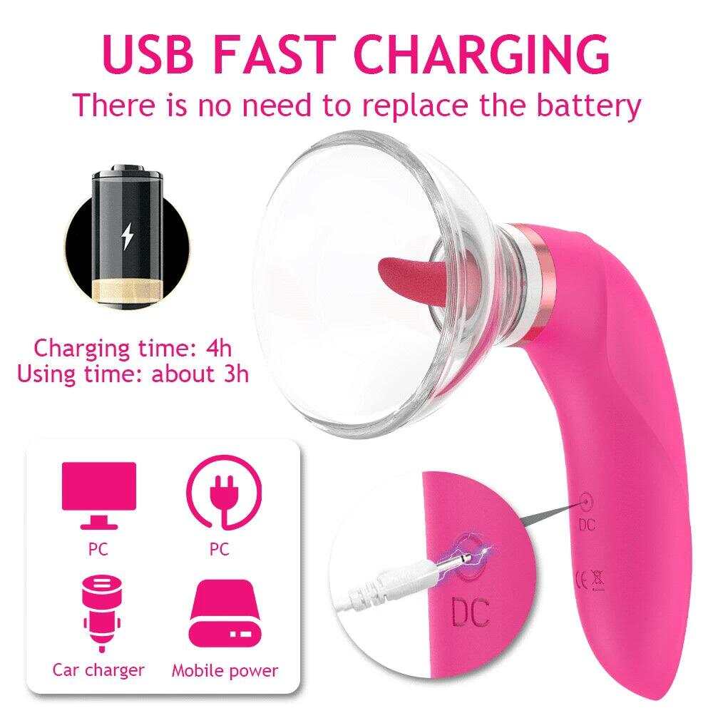 PASSION PULSE Red Power - Clit & Nipple Sucking Vibrator