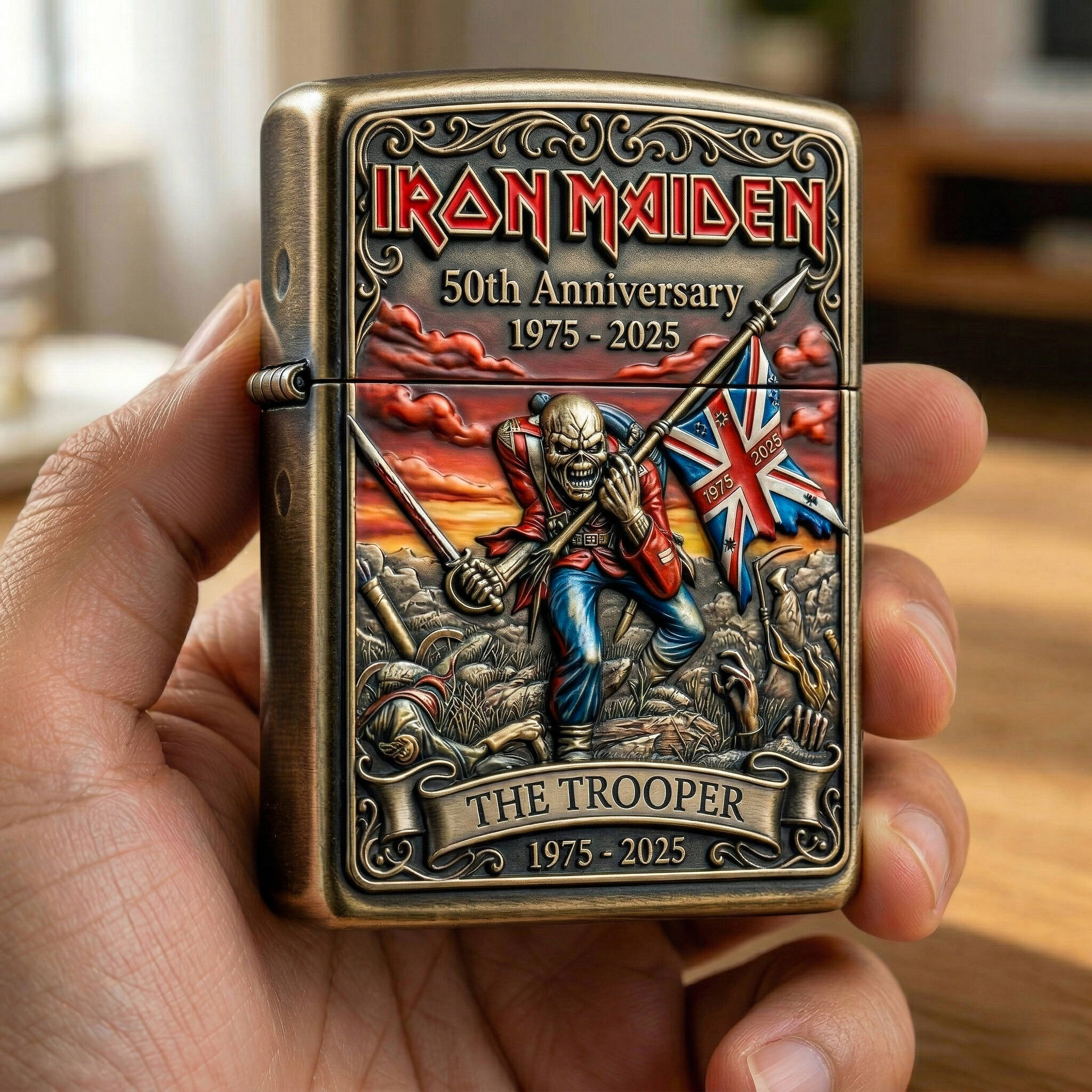 🎸 Iron Maiden 50th: The Trooper Legacy Lighter – Up The Irons! 🔥