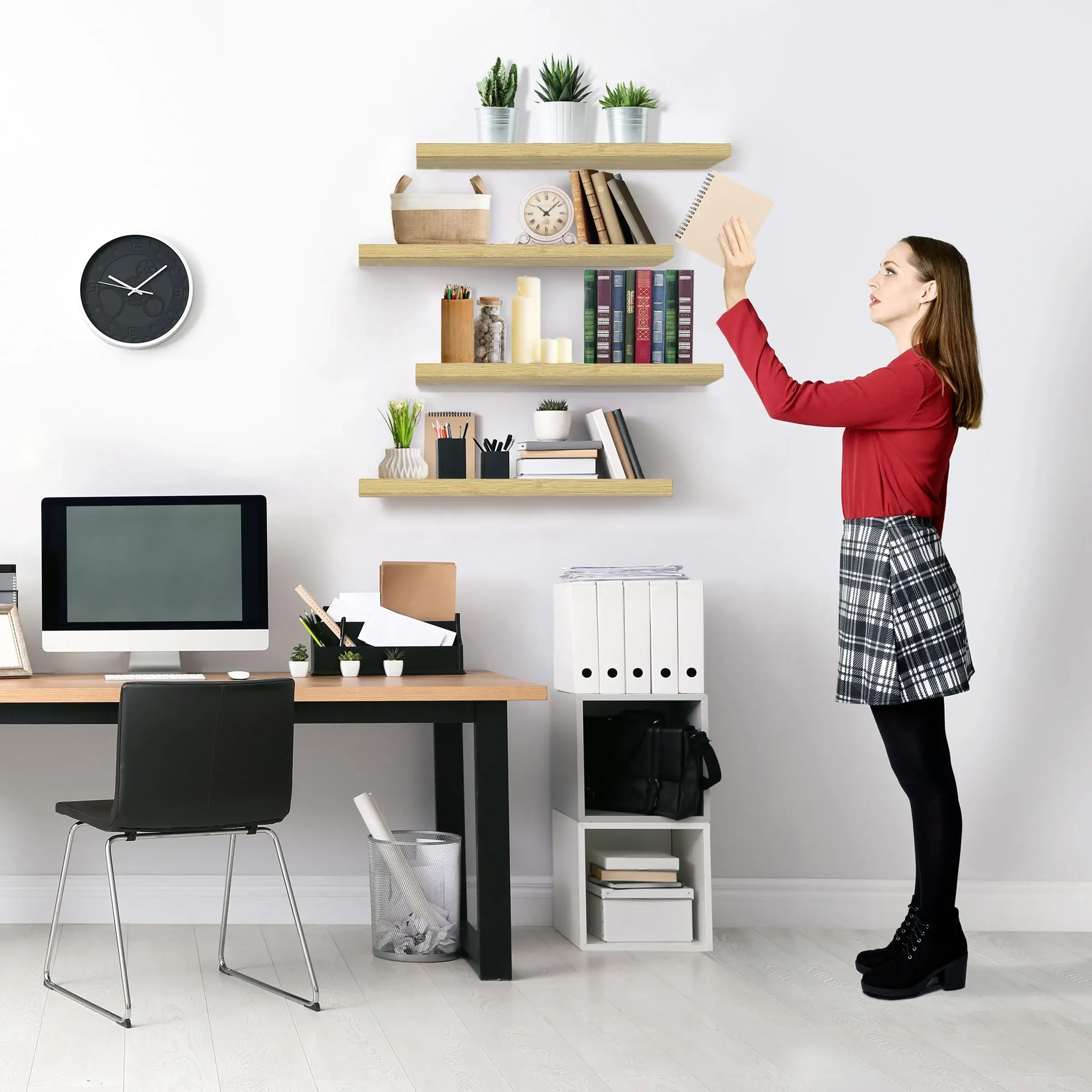 Sorbus Floating Wall Shelves Wall Mounted (4 Pack)