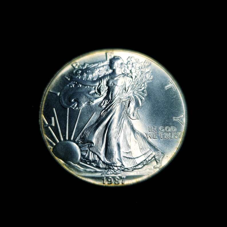 1987 American Silver Eagle BU  -  1 Oz .999  Lot# 83