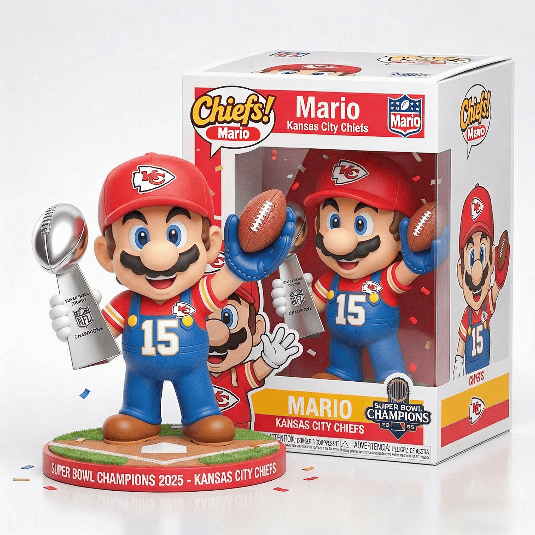 🏈Mario x Kansas City Chiefs 2025 Super Bowl Funko Pop
