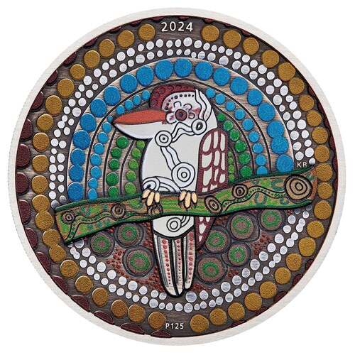 Kookaburra Kaa-Kaa 2024 2oz Silver Antiqued Coloured Coin