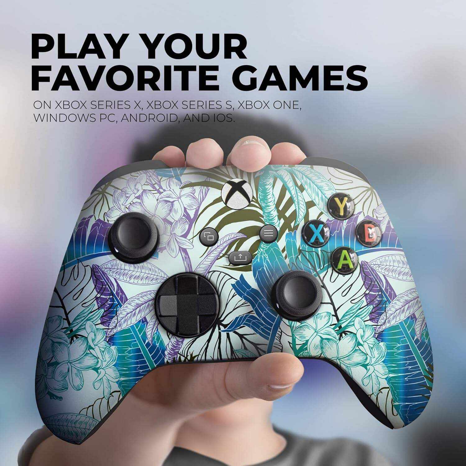 DreamController Original X-box Wireless Controller Special Edition Customized Compatible with X-box One S/X-box Series X/S & Windows 10 Made with Advanced HydroDip Print Technology(Not Just a Skin)