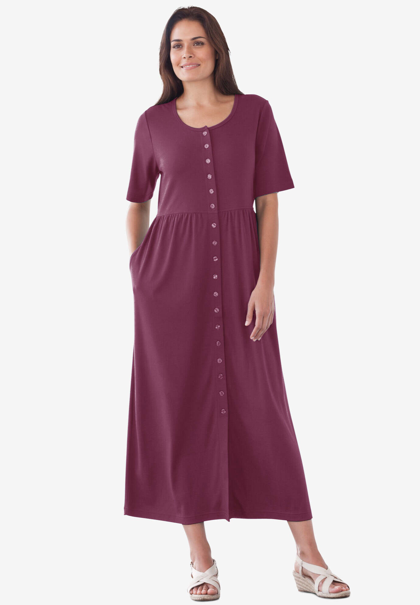 Button-Front Essential Dress