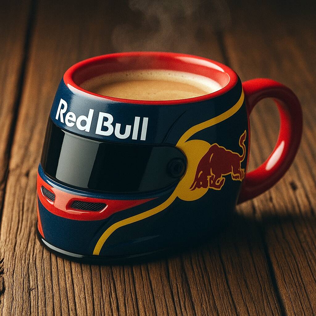 F1 helmet mug