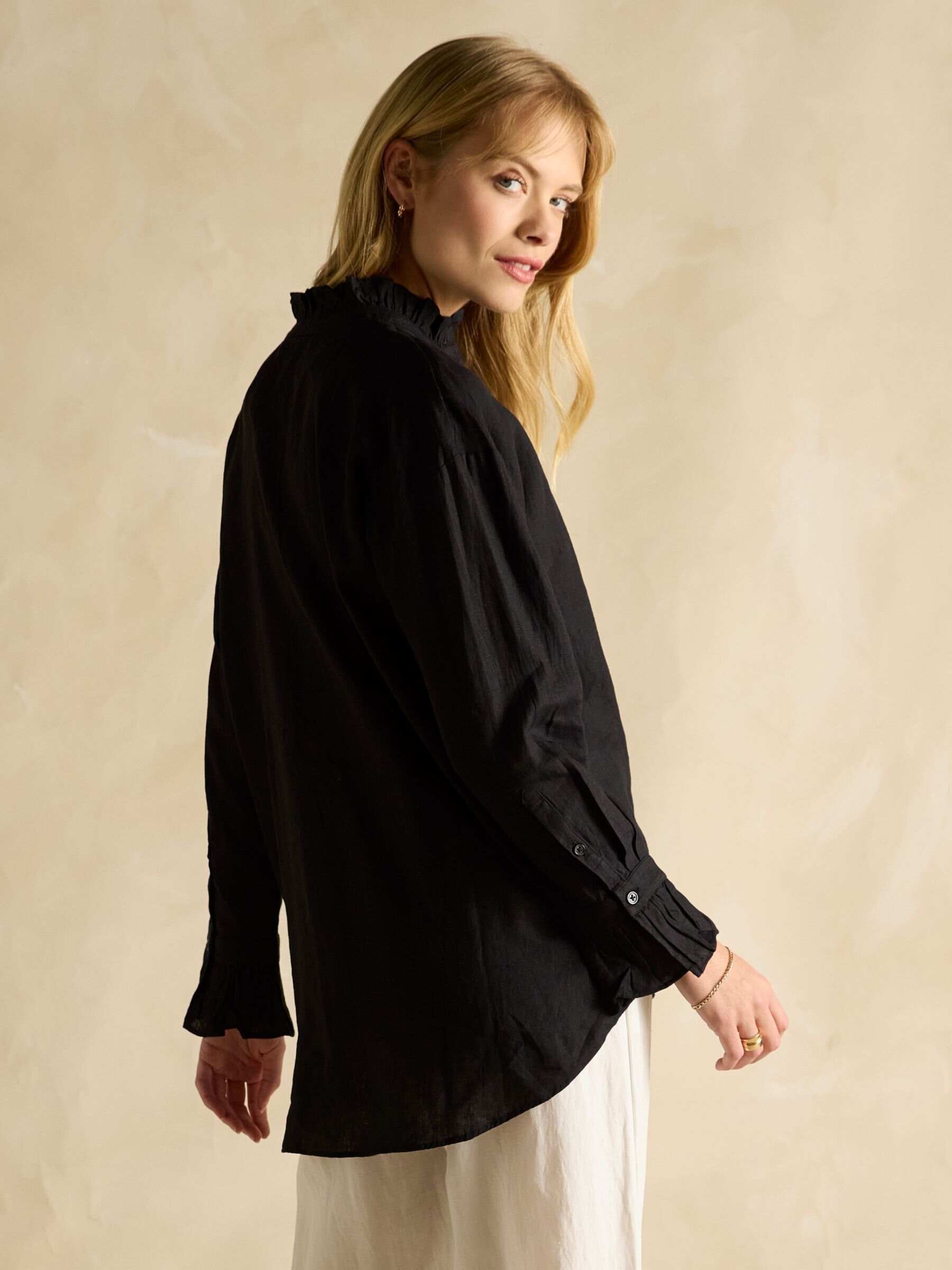 Dakota Black 100% Linen Shirt