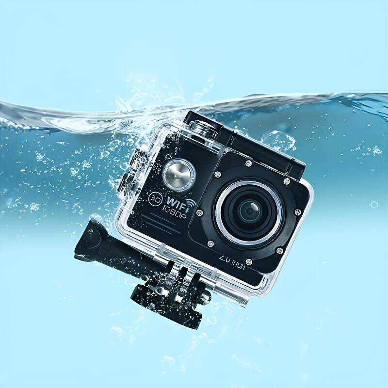(Built-in Battery) Wifi HD 1080 Action Camera 30m Waterproof Underwater Camera 140 Degrees Ultra-wide Angle Lens Convenient Waterproof Action Camera 2 Inch Display Wifi Camera Multiple Languages Optional Waterproof Camera With 32G TF Card For Thanksgiving