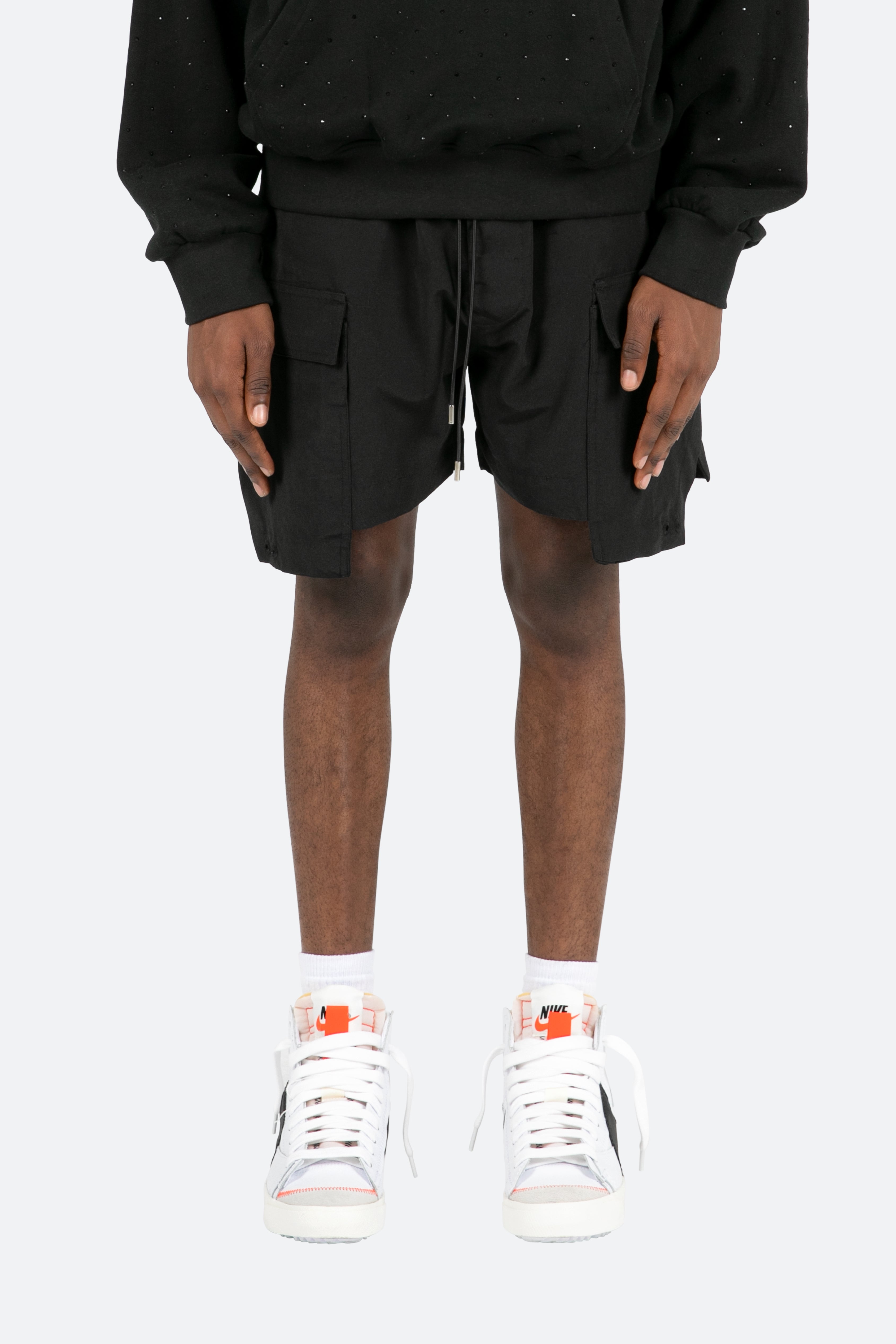Geo Cargo Shorts - Black
