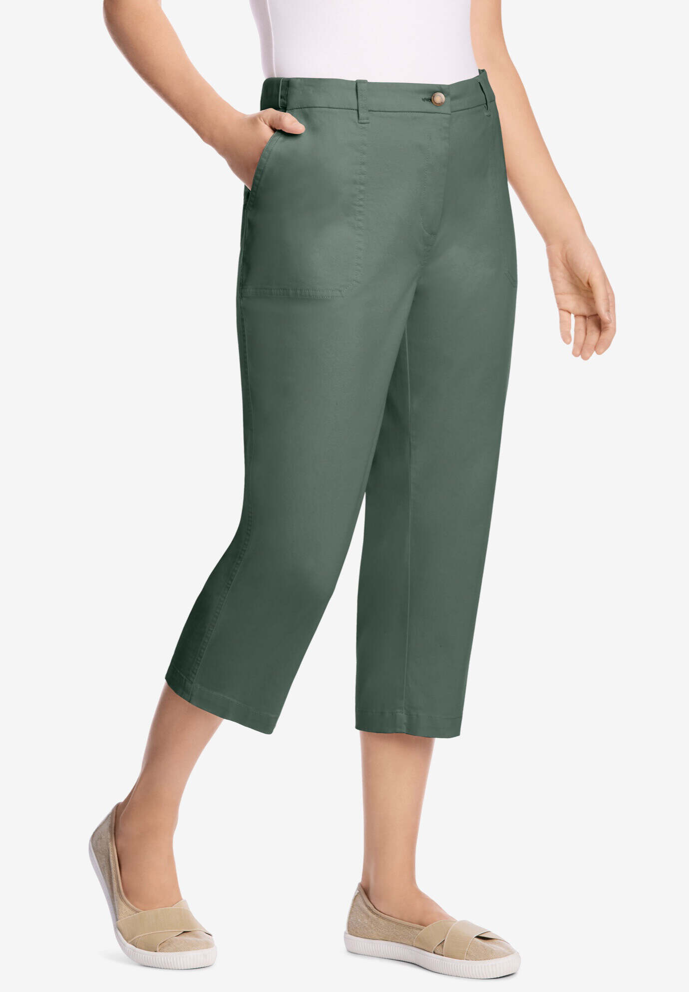 Freedom Waist Chino Capri