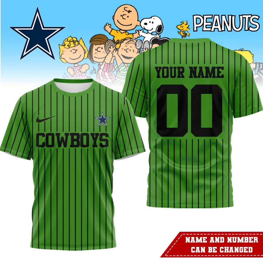 Dallas Cowboys | Premium NFL Peanuts Character Costume 3D Shirt HI