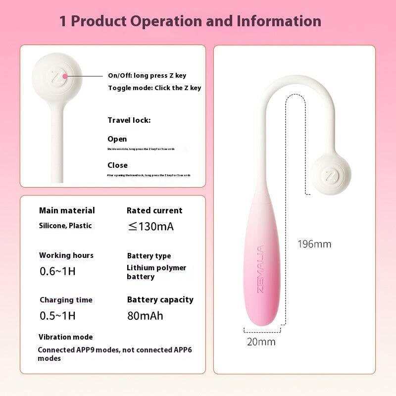 Siwocon Pillow Love Remote Control Vibrator via Shunki App