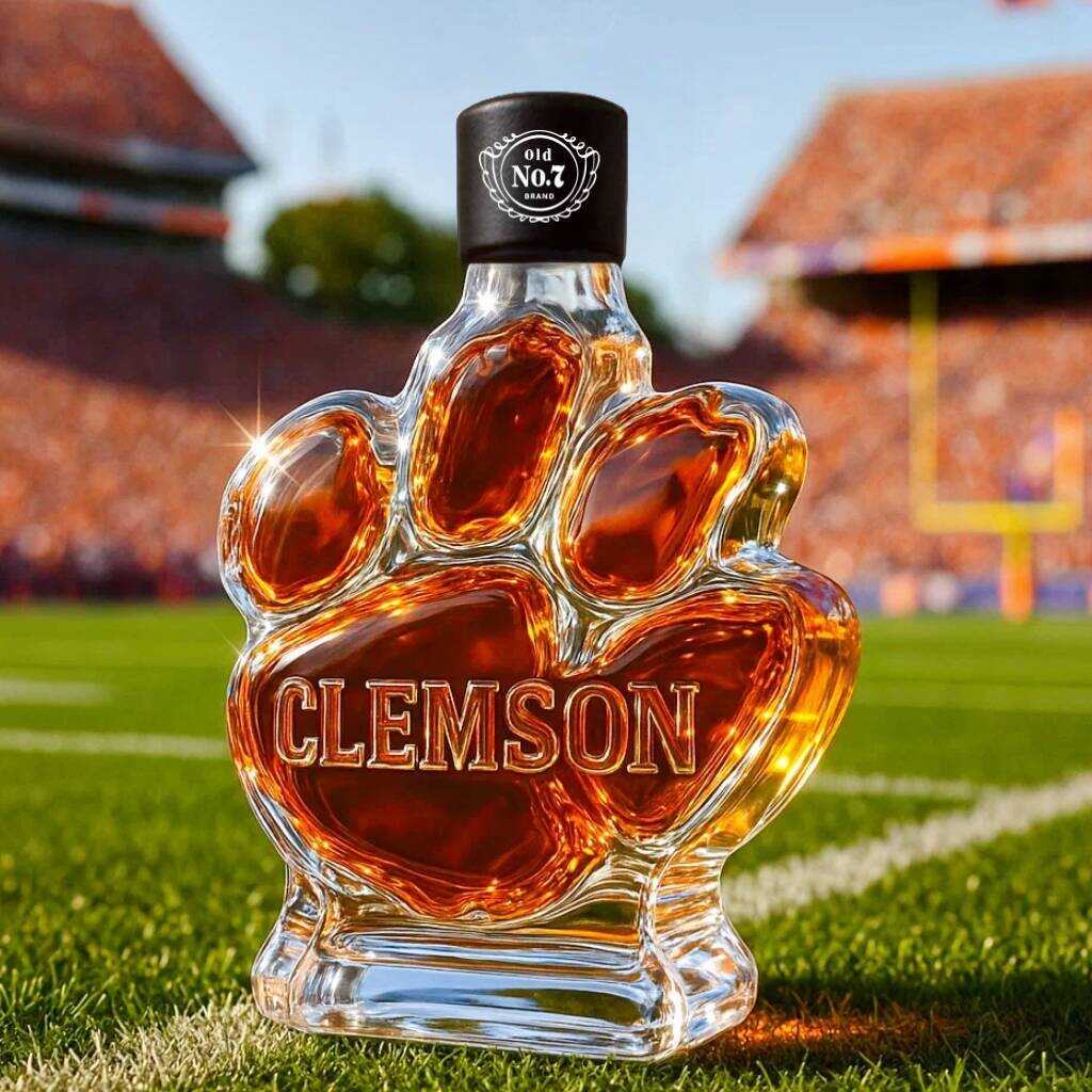 Clemson Tigers Whiskey Bottle