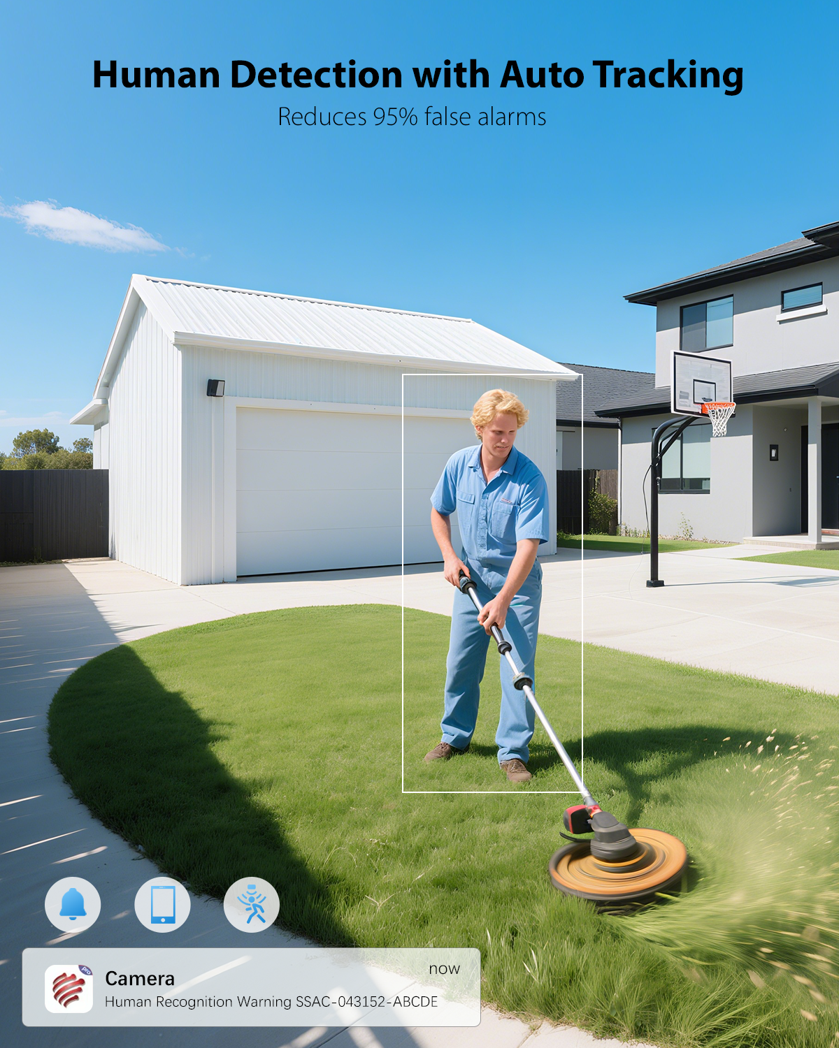 Ctronics Outdoor PoE WiFi Surveillance Camera, Dual-Lens, Dual-Band 5GHz/2.4GHz Wireless IP PTZ Camera with Human Detection