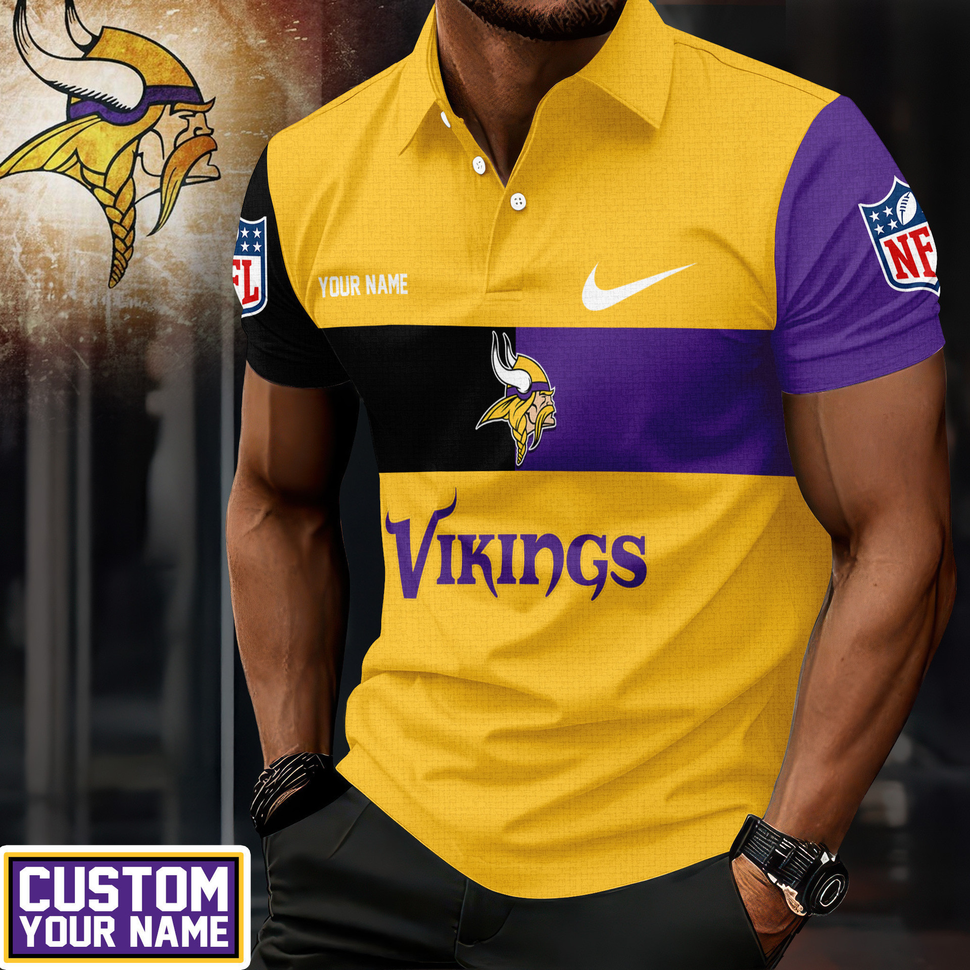 Minnesota Vikings | Premium NFL Men Polo Shirt TD230825 - Perfect Gift For Fan