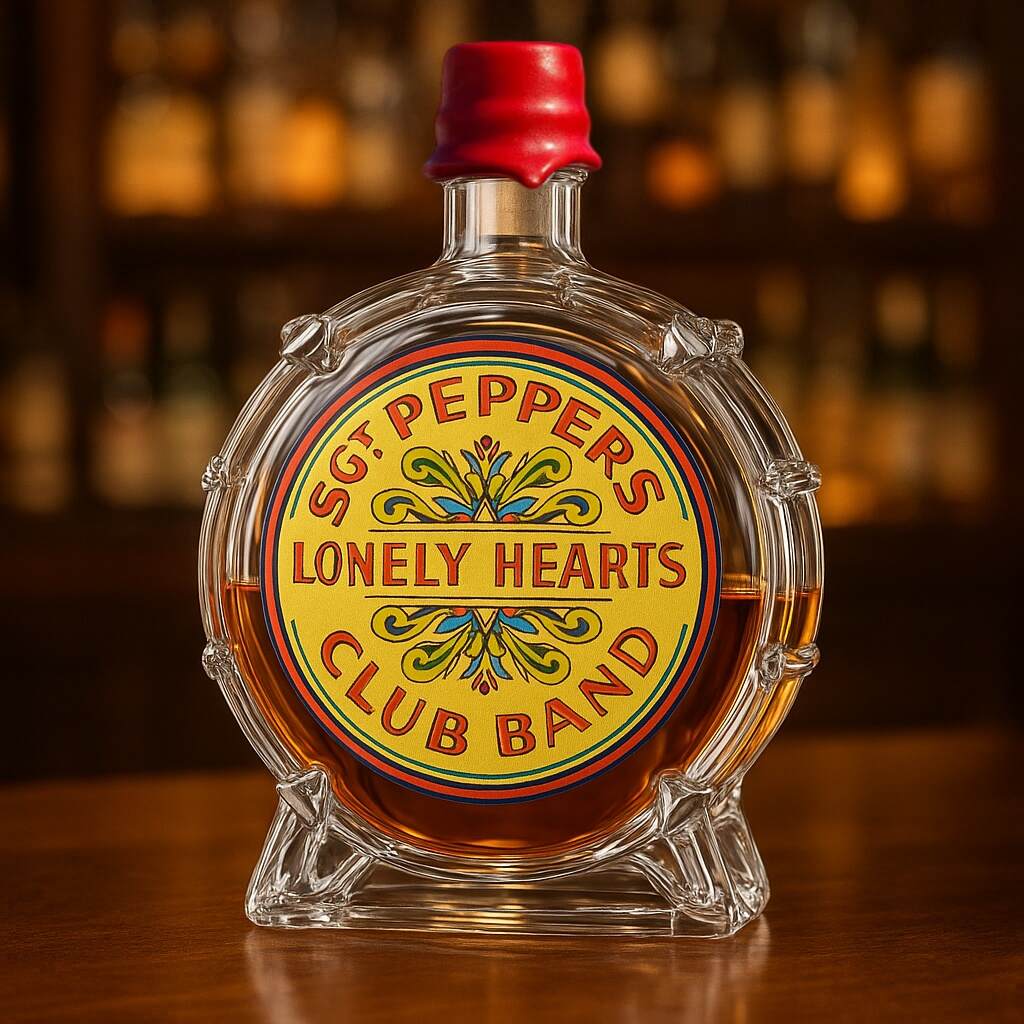 Sgt. Pepper's Lonely Hearts Club Band Whiskey Bottle