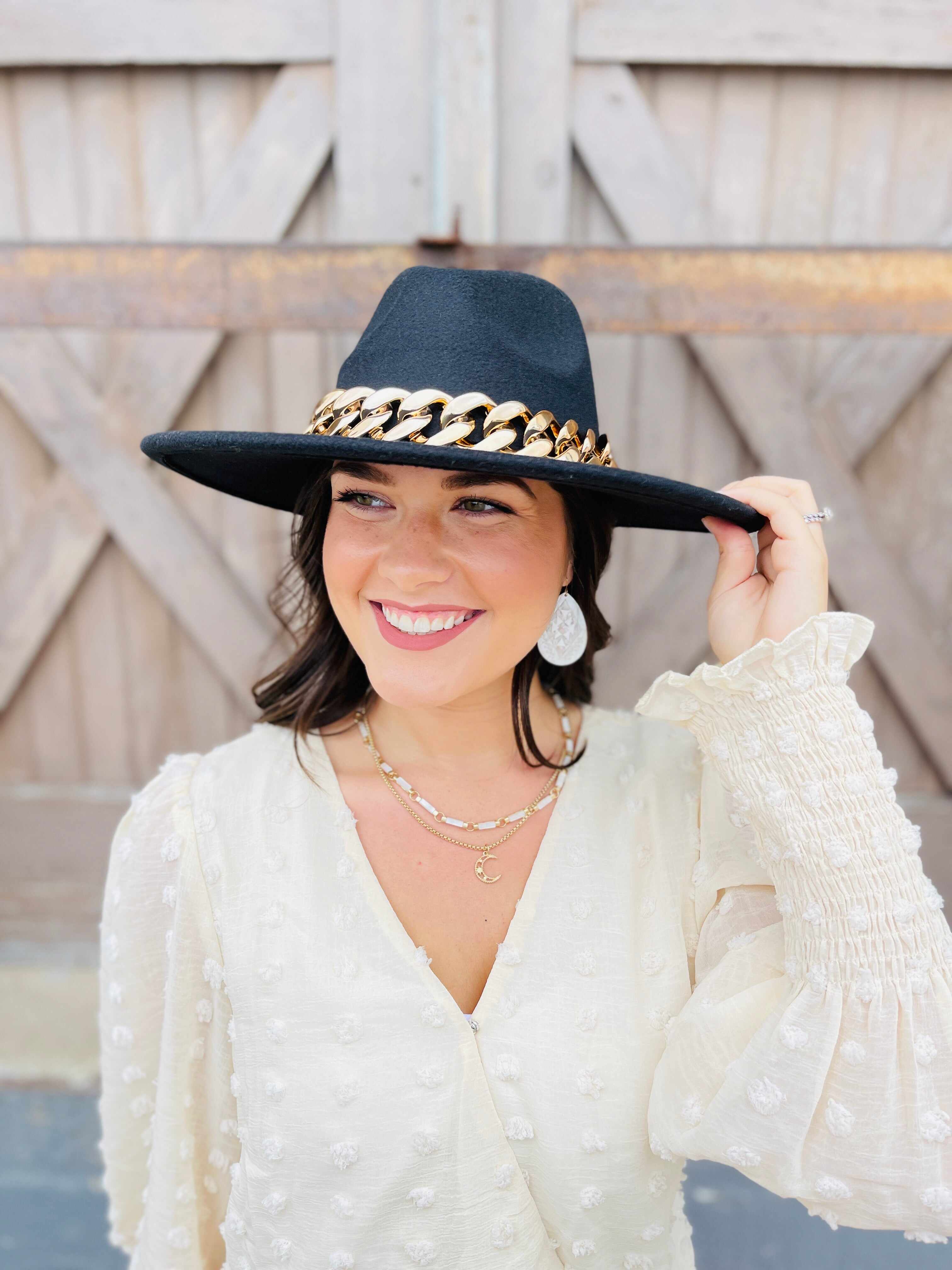 Bulky Chain Link Fedora Hat-Multiple Colors!