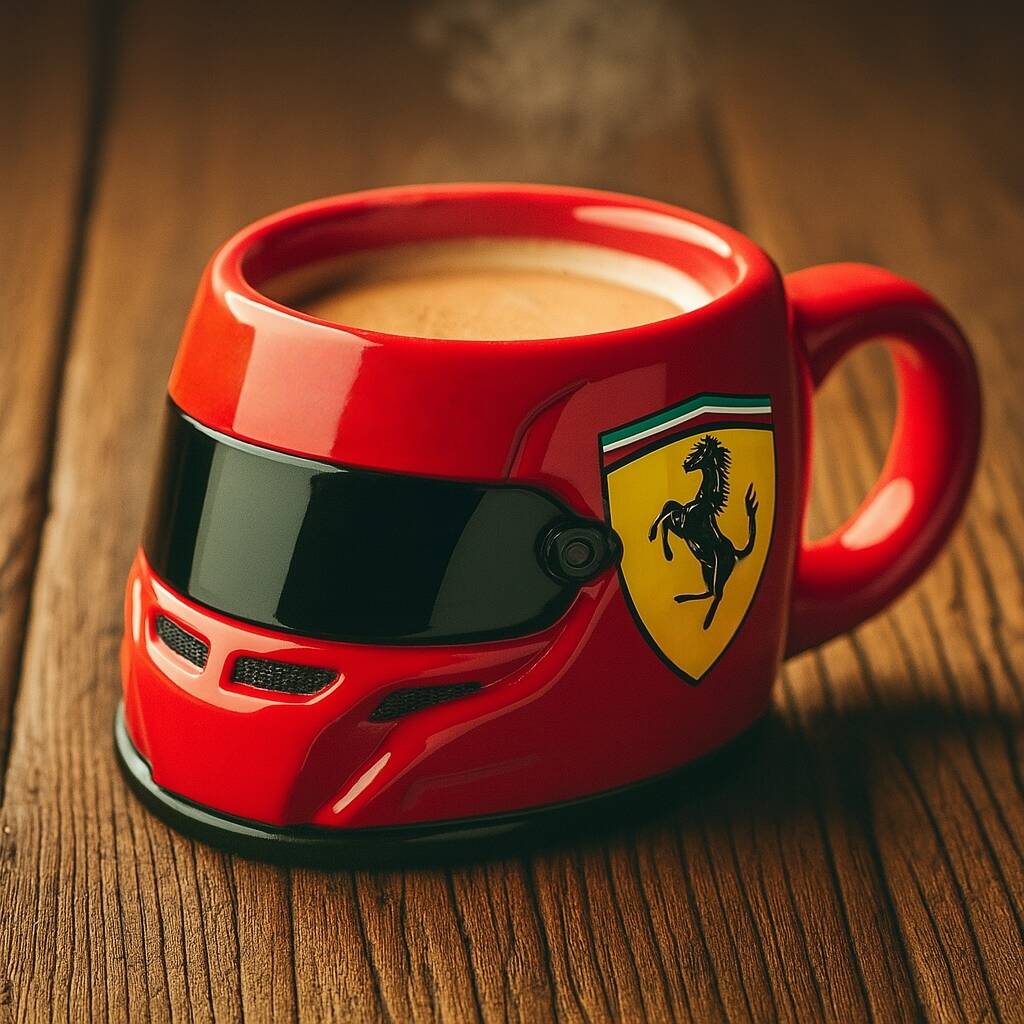 F1 helmet mug