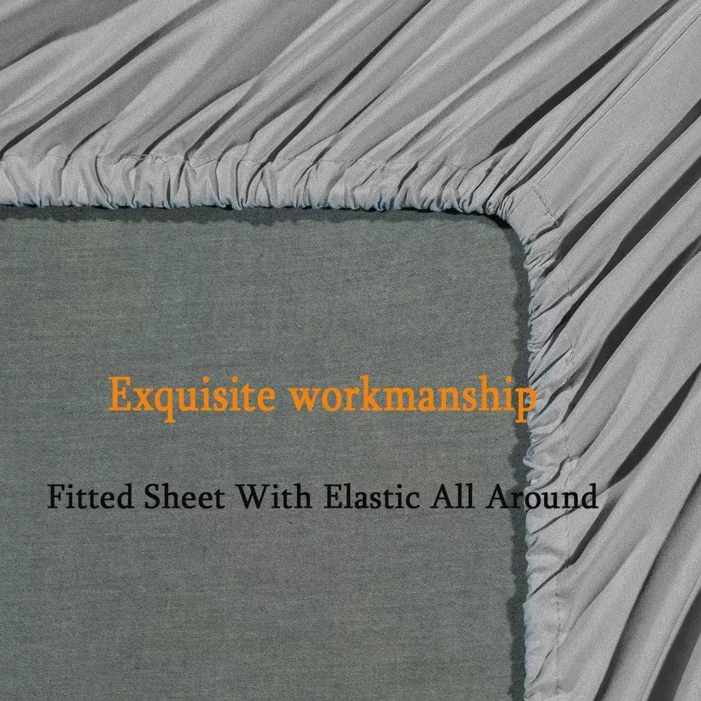Super Soft 1800 Thread Count Luxury Egyptian Wrinkle Hypoallergenic 6 pcs Bed Sheet Set