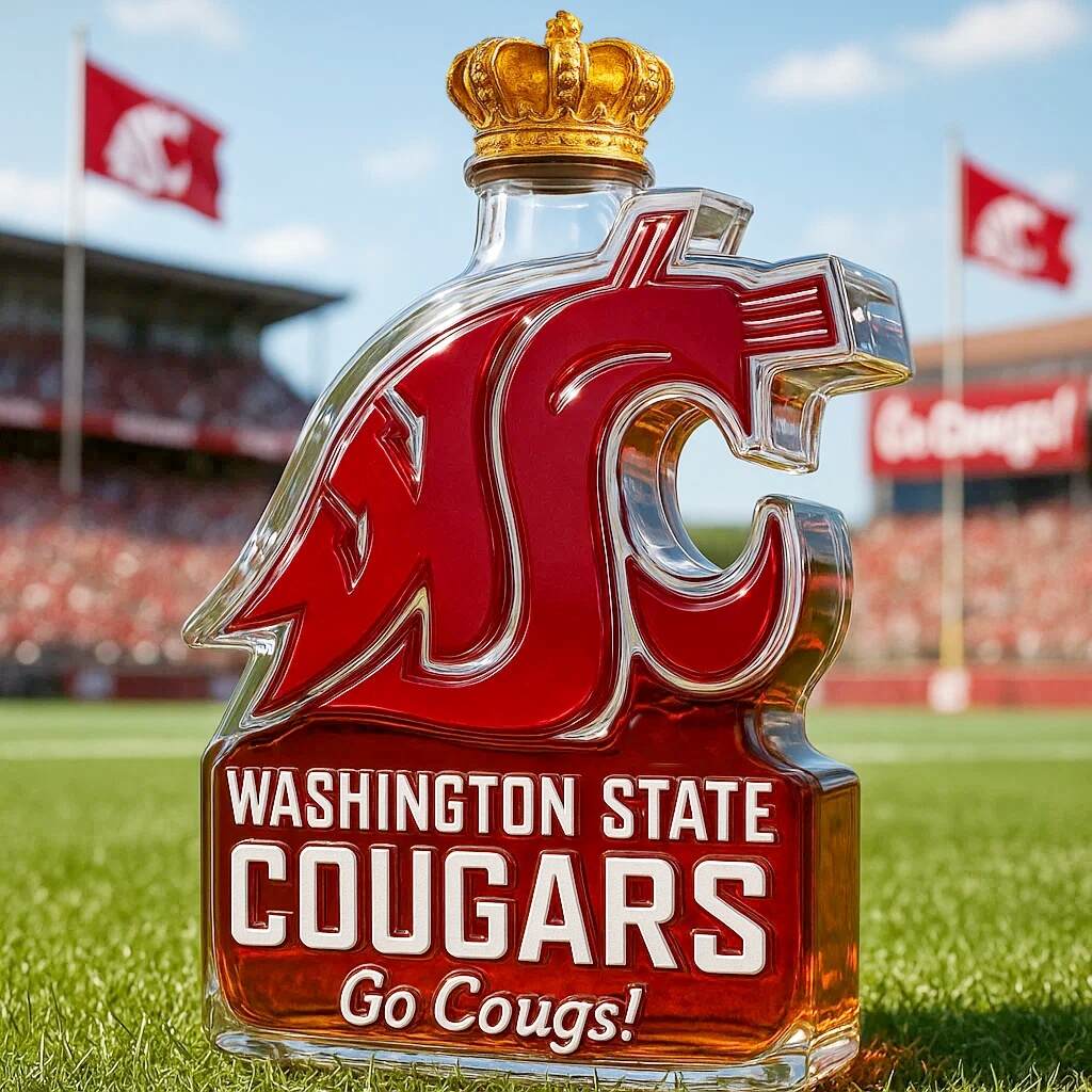 WSU Cougars Limited Edition Whiskey Bottle