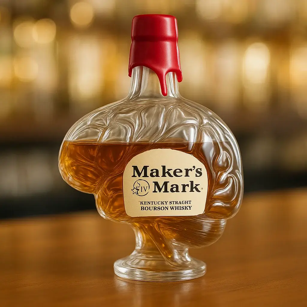 Brain Whiskey Bottle