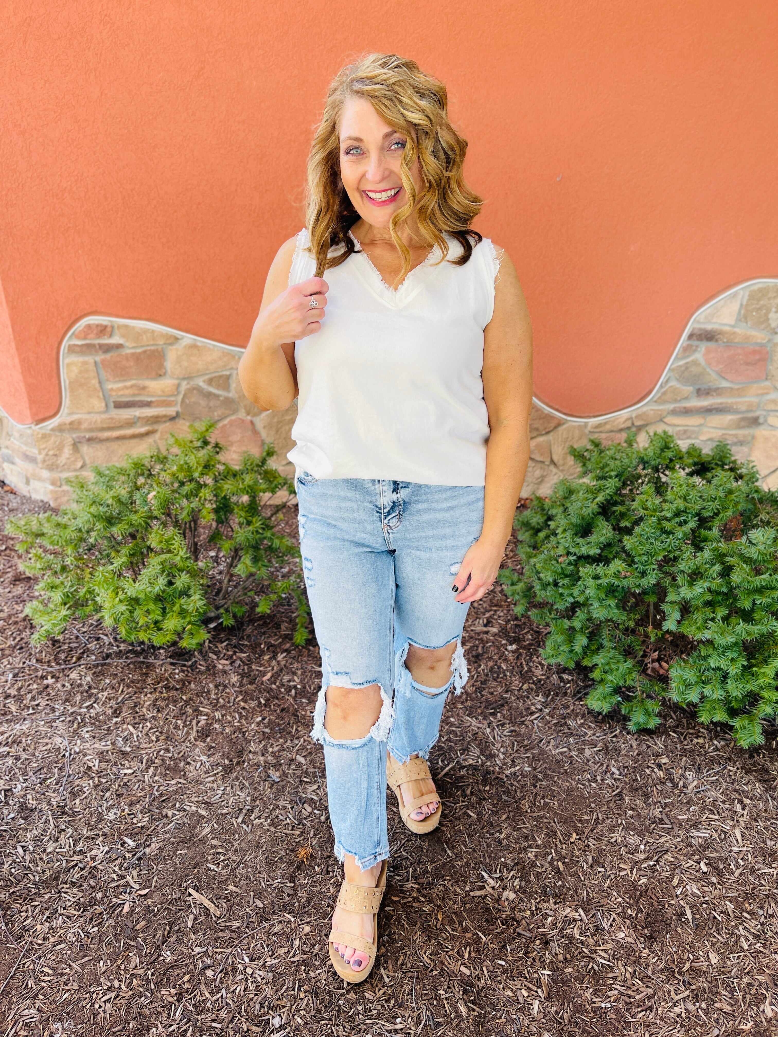 RESTOCK! Lovervet REG/CURVY You're My Lover Cropped Straight Leg Jeans