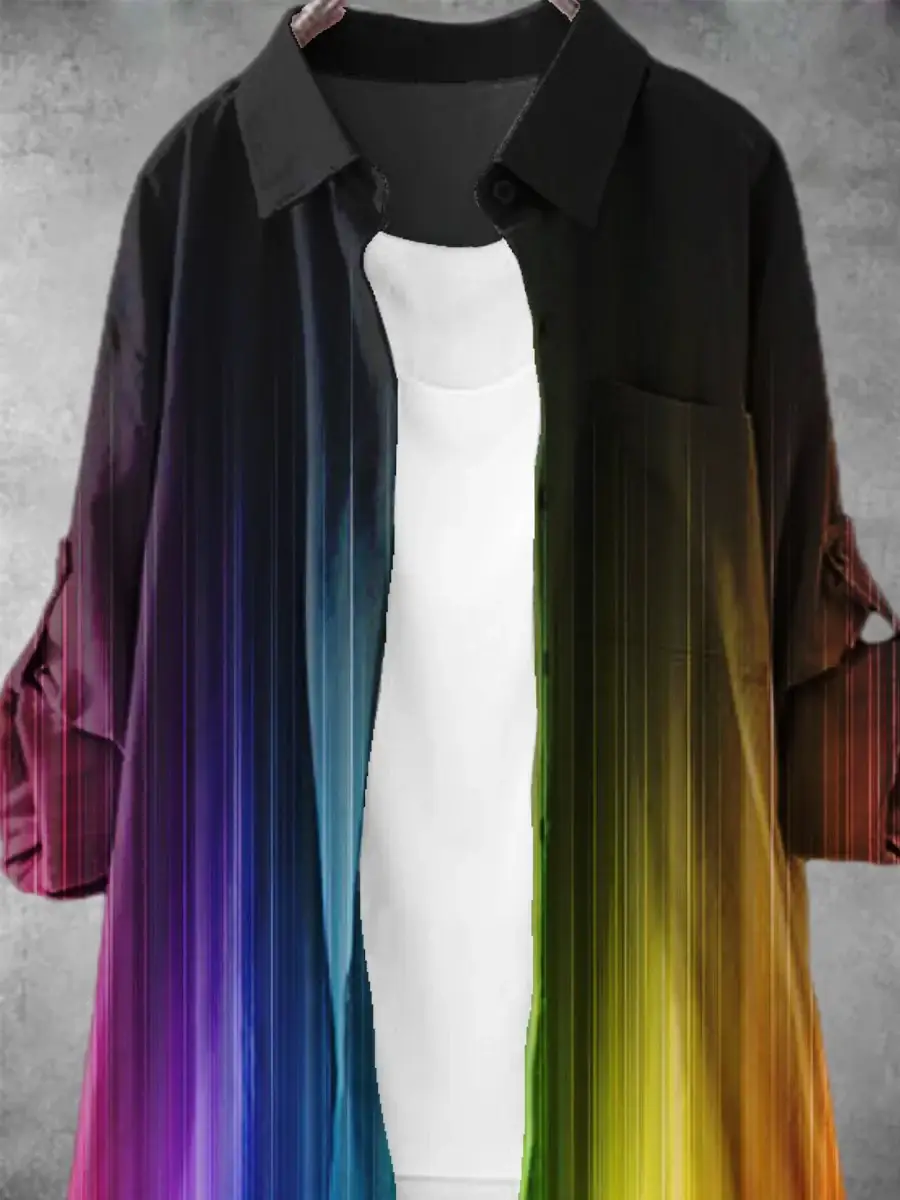 Women's Rainbow Gradient Lgbt Art Print Dress