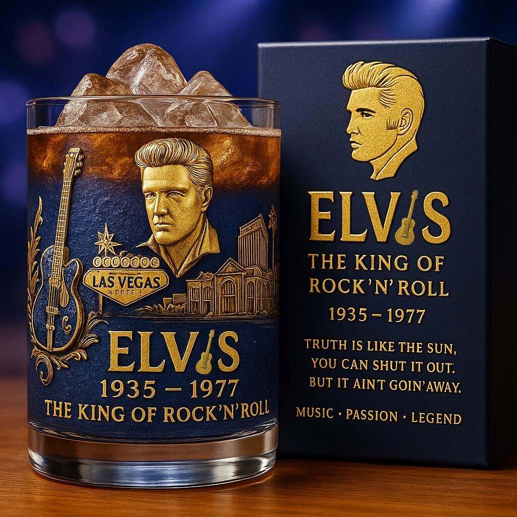 King of Rock ’n’ Roll 1935–1977 Memorial Glass