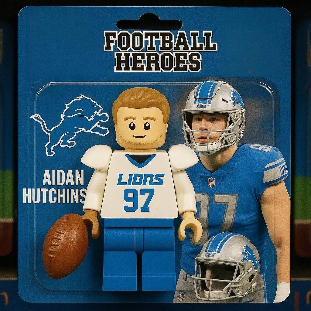 Detroit Lions Football Heroes Minifigure