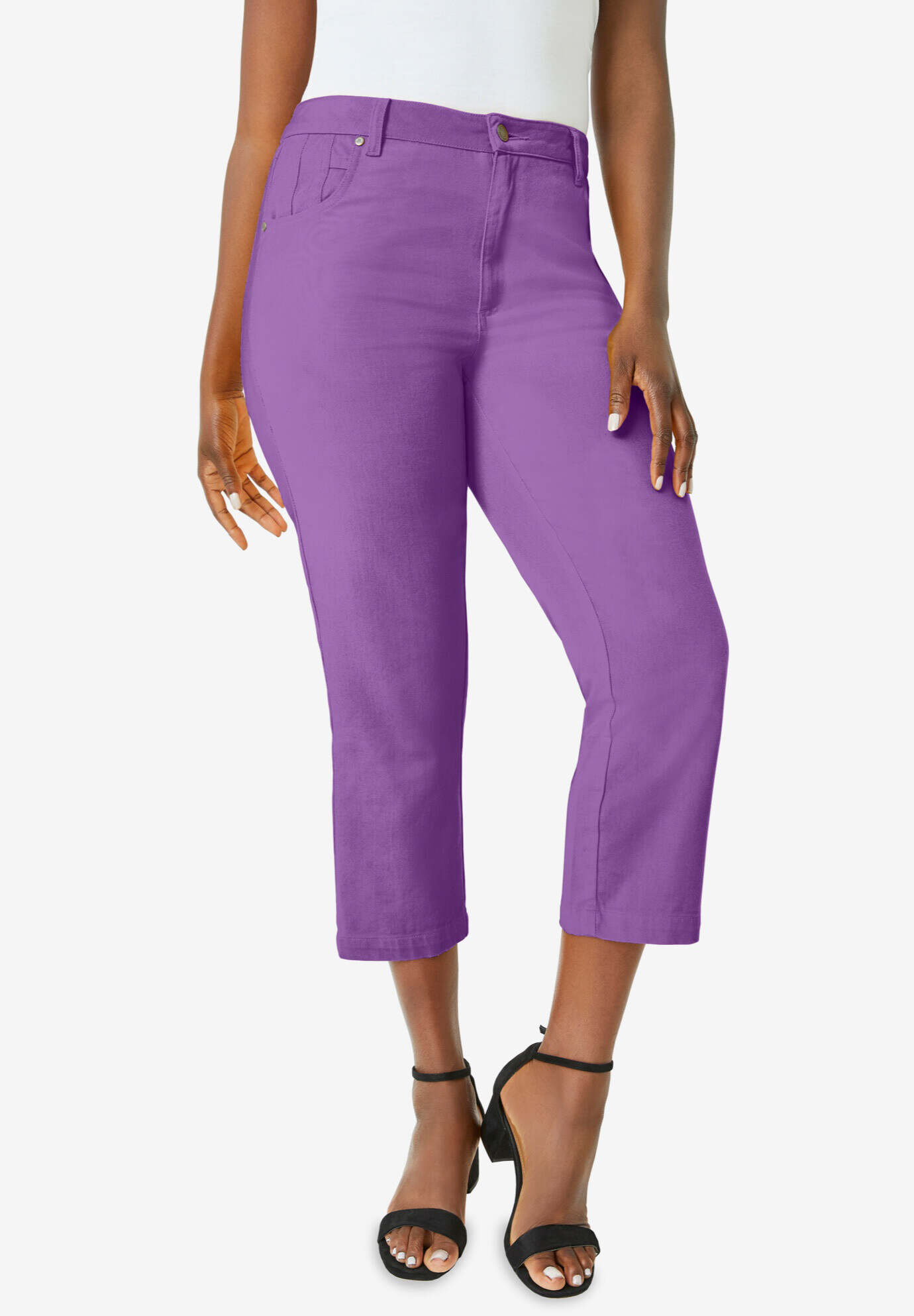 Classic Cotton Denim Capri