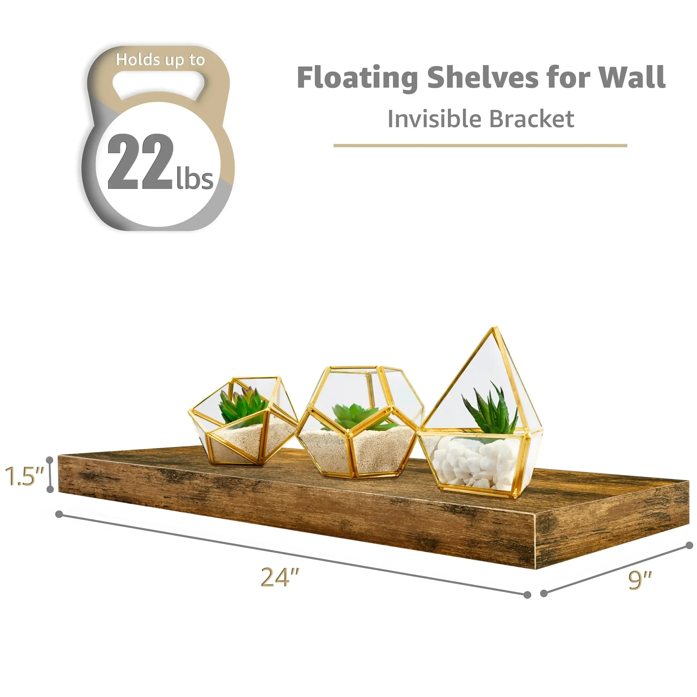Sorbus Floating Wall Shelves Wall Mounted (4 Pack)