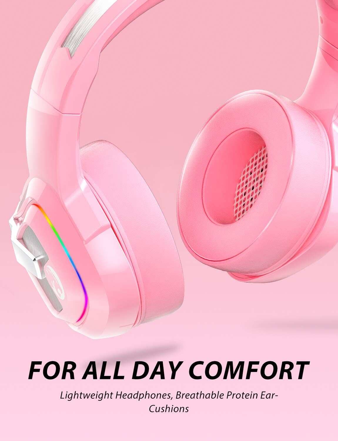 ZIUMIER Z66 Gaming Headset, Wired, Over-Ear, Noise Cancelling Mic, RGB Light, Stereo Surround Sound, Compatible with PS4, PS5, Xbox One, Laptop (Green)