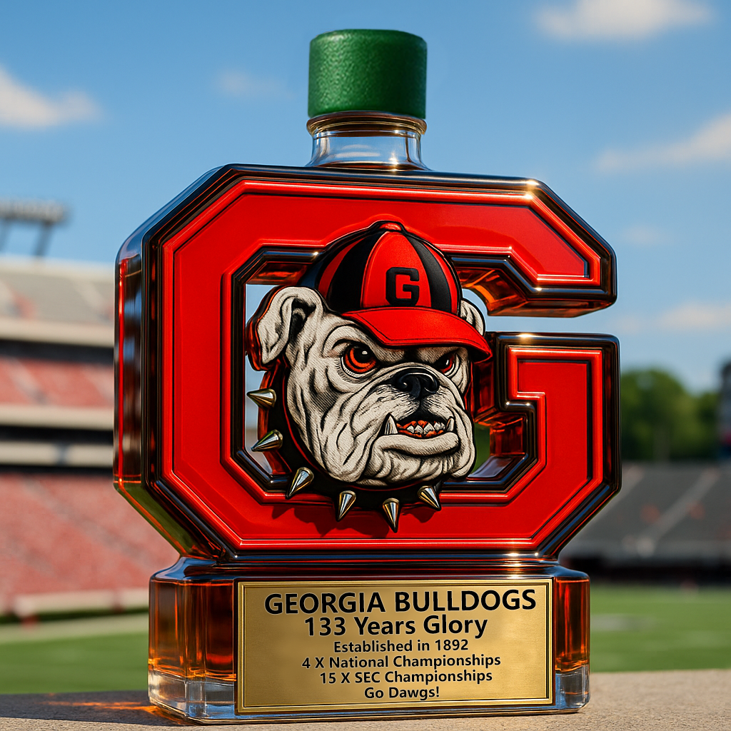 Georgia Bulldogs Glory Whiskey Bottle