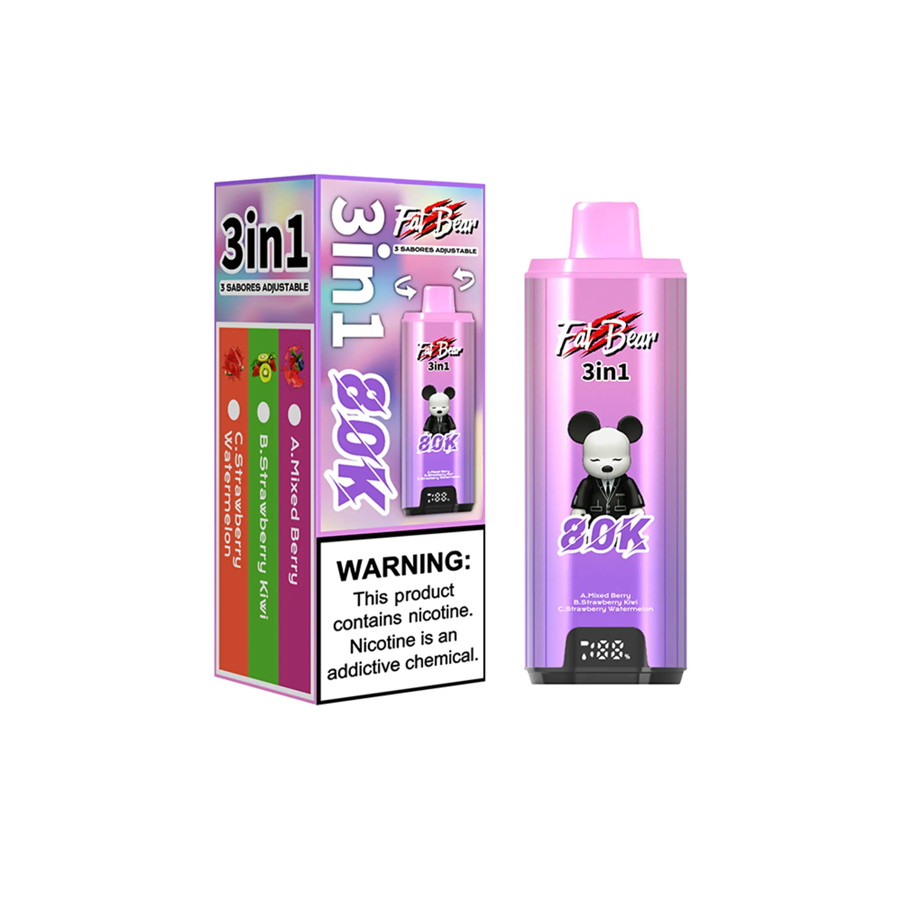 AIVONO FATBEAR 3 in 1 80000 Puffs Disposable Vape