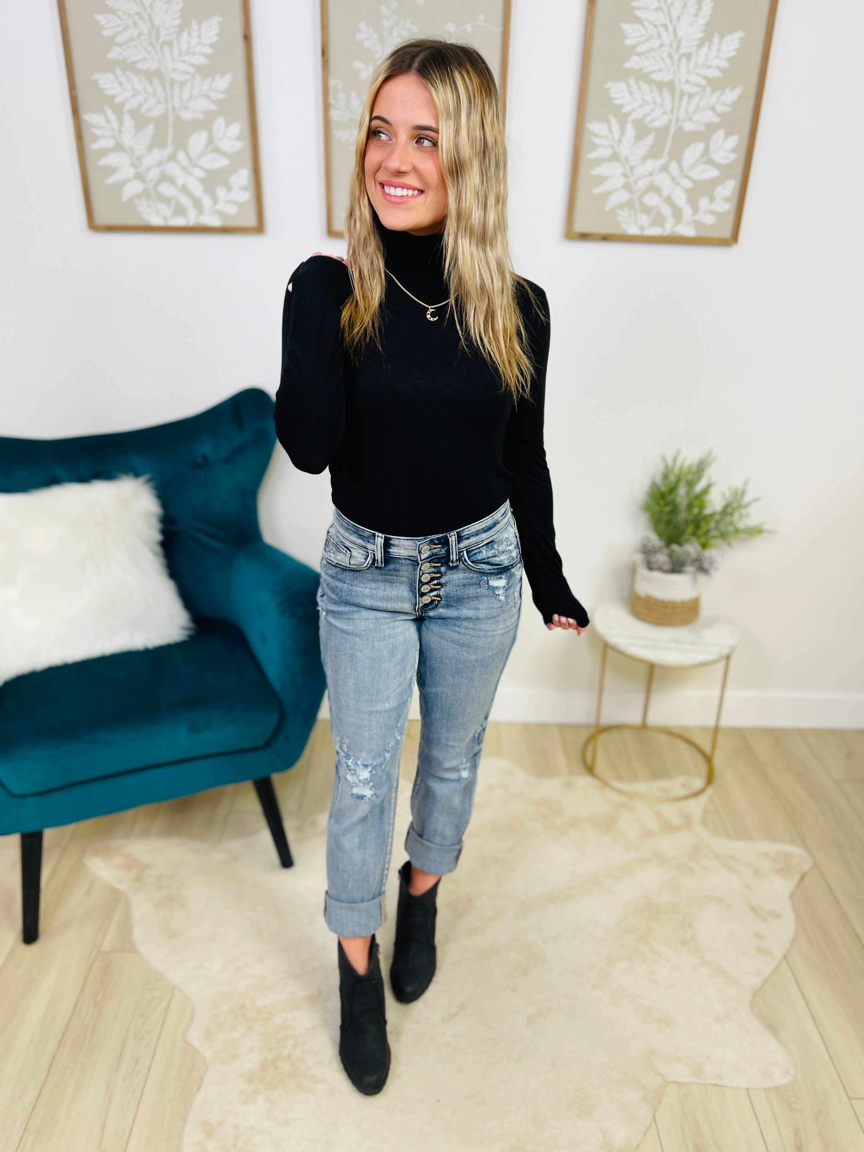 PLUS/REG Long Lost Boyfriend Long Inseam Jeans