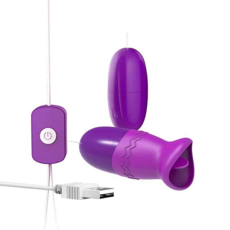 Jump Egg Pleasure Set – Licking Tongue Vibrator + USB Vibrating Egg