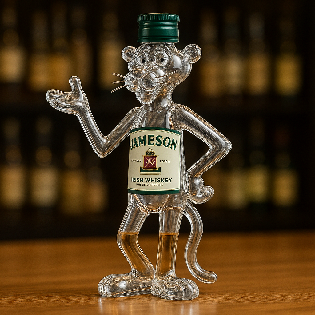 Pink Panther Whisky Bottle