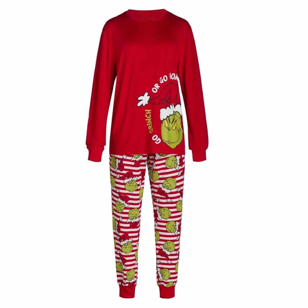 Grinch Christmas Stripe Family Matching Pajama Set