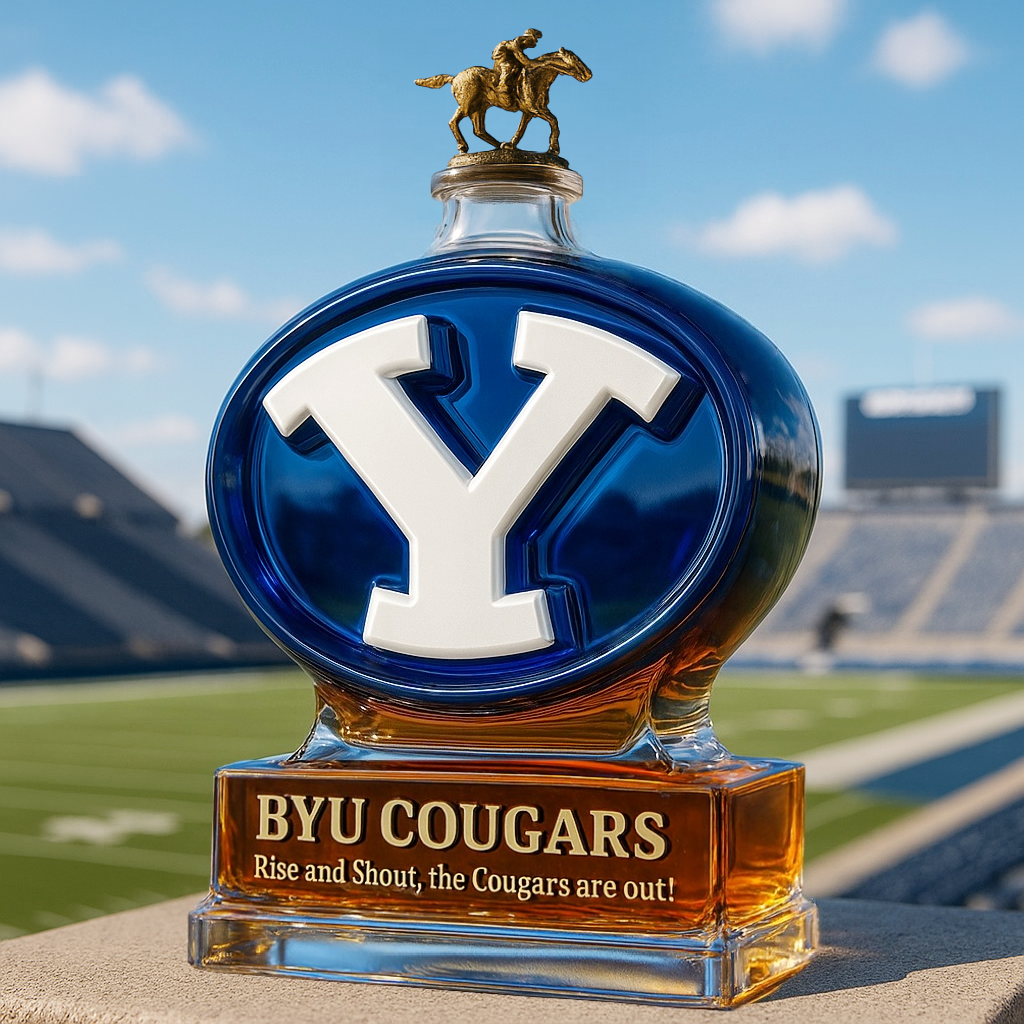 BYU Cougars Limited-Edition Whiskey Bottle