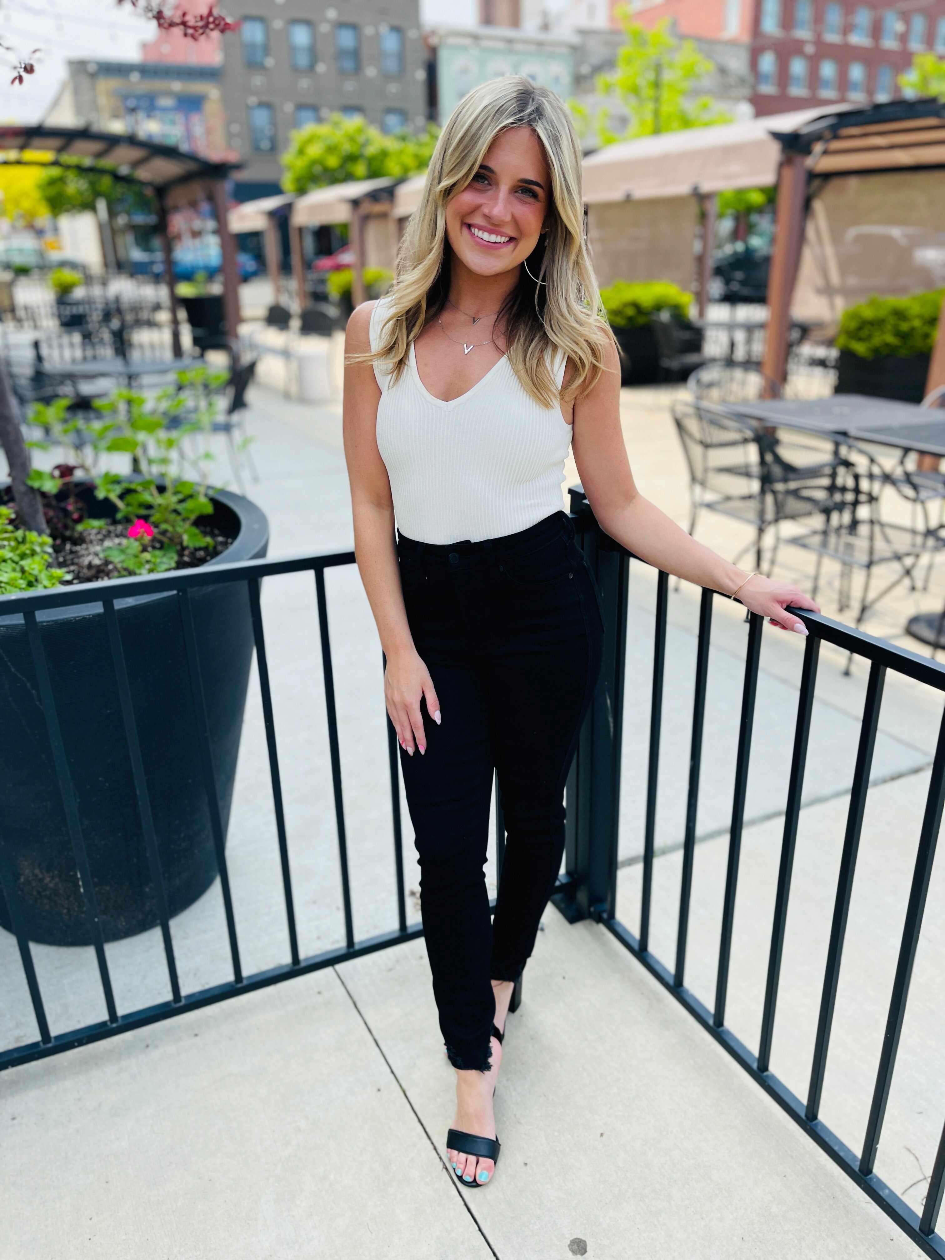 MARKDOWNS! Tummy Control Black Skinny Jeans in Reg/Curvy Fifth Restock!