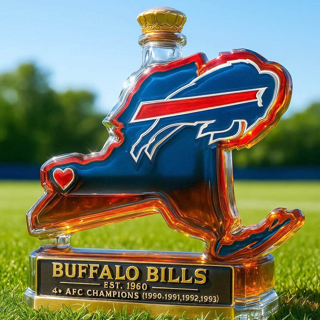 The home state of the Buffalo Bills Whisky Bottle
